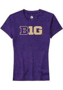 Big Ten Purple Rally Primary Logo Style Short Sleeve T-Shirt