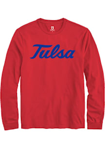 Summit Sportswear Tulsa Golden Hurricane Red Alt Logo Long Sleeve T Shirt