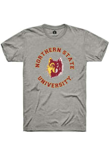 Rally Northern State Wolves Grey Circle Short Sleeve T Shirt