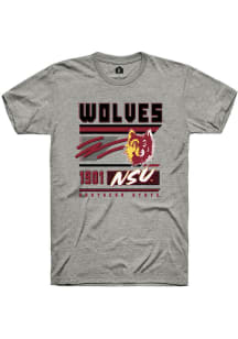 Rally Northern State Wolves Grey Retro Short Sleeve T Shirt