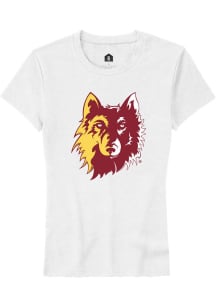 Rally Northern State Wolves Womens White Primary Short Sleeve T-Shirt