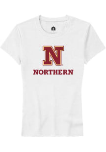Rally Northern State Wolves Womens White Alt Logo Short Sleeve T-Shirt