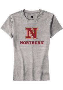 Rally Northern State Wolves Womens Grey Alt Logo Short Sleeve T-Shirt