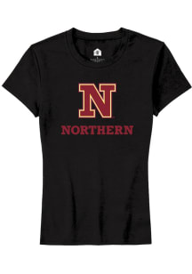 Rally Northern State Wolves Womens Black Alt Logo Short Sleeve T-Shirt