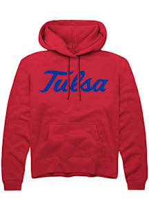 Summit Sportswear Tulsa Golden Hurricane Mens Red Alt Logo Long Sleeve Hoodie