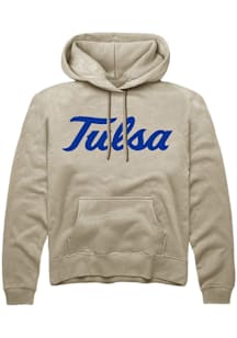 Summit Sportswear Tulsa Golden Hurricane Mens White Alt Logo Long Sleeve Hoodie