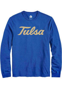 Rally Tulsa Golden Hurricane Blue Alt Logo Long Sleeve T Shirt