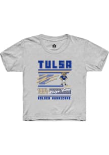 Youth Tulsa Golden Hurricane Ash Rally Retro Short Sleeve T-Shirt