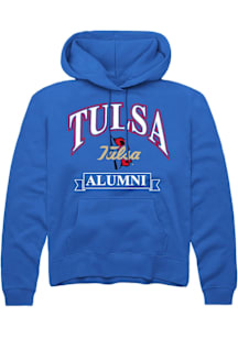 Summit Sportswear Tulsa Golden Hurricane Mens Blue Banner Long Sleeve Hoodie