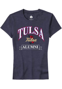 Tulsa Golden Hurricane Navy Blue Rally Banner Short Sleeve T-Shirt