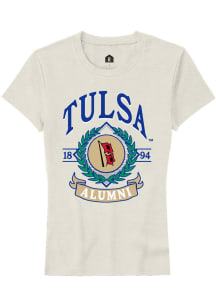 Tulsa Golden Hurricane Natural Rally Wreath Short Sleeve T-Shirt