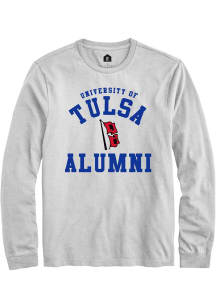 Rally Tulsa Golden Hurricane Grey Arch Long Sleeve T Shirt