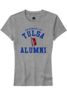 Tulsa Golden Hurricane Grey Rally Arch Short Sleeve T-Shirt