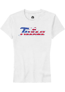 Tulsa Golden Hurricane White Rally US Flag Short Sleeve T-Shirt