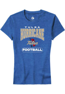 Tulsa Golden Hurricane Blue Rally Football Short Sleeve T-Shirt