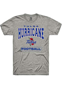 Summit Sportswear Tulsa Golden Hurricane Grey Football Short Sleeve T Shirt