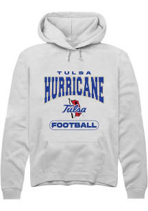 Mens Tulsa Golden Hurricane White Summit Sportswear Football Hooded Sweatshirt