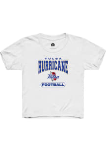 Youth Tulsa Golden Hurricane White Rally Football Short Sleeve T-Shirt