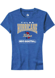 Tulsa Golden Hurricane Blue Rally Basketball Short Sleeve T-Shirt