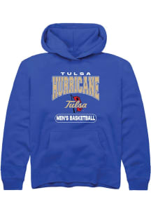 Youth Tulsa Golden Hurricane Blue Rally Basketball Long Sleeve Hooded Sweatshirt