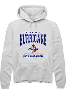Mens Tulsa Golden Hurricane White Summit Sportswear Basketball Hooded Sweatshirt