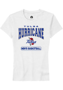 Tulsa Golden Hurricane White Rally Basketball Short Sleeve T-Shirt