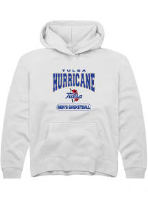 Youth Tulsa Golden Hurricane White Rally Basketball Long Sleeve Hooded Sweatshirt