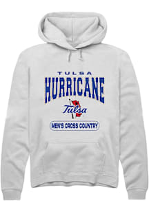 Summit Sportswear Tulsa Golden Hurricane Mens White Cross Country Long Sleeve Hoodie