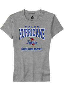 Tulsa Golden Hurricane Grey Rally Cross Country Short Sleeve T-Shirt