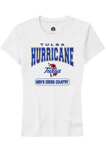 Tulsa Golden Hurricane White Rally Cross Country Short Sleeve T-Shirt