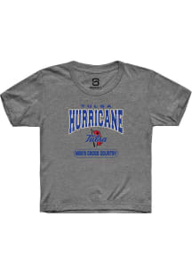 Youth Tulsa Golden Hurricane Grey Summit Sportswear Cross Country Short Sleeve T-Shirt