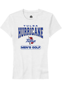 Tulsa Golden Hurricane White Rally Golf Short Sleeve T-Shirt