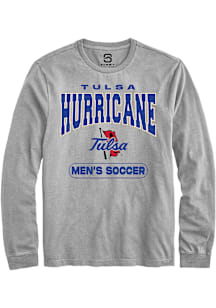 Summit Sportswear Tulsa Golden Hurricane Grey Soccer Long Sleeve T Shirt