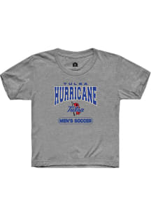 Youth Tulsa Golden Hurricane Grey Rally Soccer Short Sleeve T-Shirt