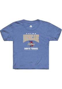 Youth Tulsa Golden Hurricane Blue Rally Tennis Short Sleeve T-Shirt