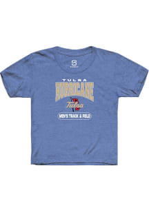 Youth Tulsa Golden Hurricane Blue Summit Sportswear Track & Field Short Sleeve T-Shirt