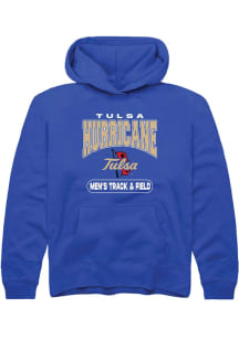 Youth Tulsa Golden Hurricane Blue Rally Track &amp; Field Long Sleeve Hooded Sweatshirt