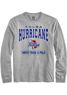 Summit Sportswear Tulsa Golden Hurricane Grey Track & Field Long Sleeve T Shirt