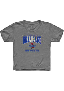 Youth Tulsa Golden Hurricane Grey Summit Sportswear Track & Field Short Sleeve T-Shirt