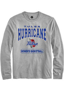 Rally Tulsa Golden Hurricane Grey Women's Basketball Long Sleeve T Shirt