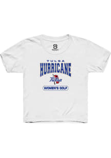 Youth Tulsa Golden Hurricane White Summit Sportswear Women's Golf Short Sleeve T-Shirt