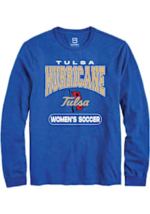 Summit Sportswear Tulsa Golden Hurricane Blue Women's Soccer Long Sleeve T Shirt