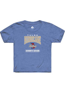 Youth Tulsa Golden Hurricane Blue Rally Women's Soccer Short Sleeve T-Shirt