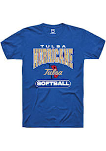 Summit Sportswear Tulsa Golden Hurricane Blue Softball Short Sleeve T Shirt