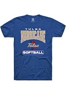 Summit Sportswear Tulsa Golden Hurricane Blue Softball Short Sleeve T Shirt