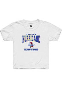 Youth Tulsa Golden Hurricane White Rally Women's Tennis Short Sleeve T-Shirt