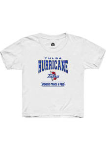 Youth Tulsa Golden Hurricane White Rally Women's Track &amp; Field Short Sleeve T-Shirt