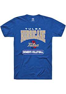 Summit Sportswear Tulsa Golden Hurricane Blue Volleyball Short Sleeve T Shirt