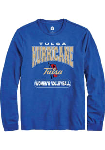 Mens Tulsa Golden Hurricane Blue Rally Volleyball Tee