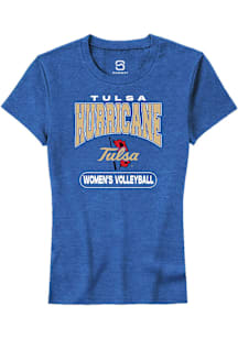 Summit Sportswear Tulsa Golden Hurricane Womens Blue Volleyball Short Sleeve T-Shirt